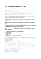 ACCT 526 - Chapter Nine ASP Exam with Accurate Answers