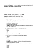 COMPREHENSIVE DESCRIPTIVE STATISTICS&comma; DATA TYPES&comma; AND MEASURES OF CENTER&NewLine;& VARIABILITY&colon; UNIVERSITY-LEVEL PRACTICE EXAM