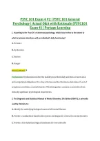 PSYC 101 Exam 4 V2 &vert; PSYC 101 General &NewLine;Psychology &vert; Actual Q&A with Rationale &lpar;PSYC101 &NewLine;Exam 4&rpar; &vert; Portage Learning 