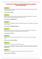 PLTW CEA KEY TERMS 2&period;3 EXAM QUESTIONS AND ANSWERS&NewLine;LATEST UPDATE 2027