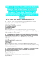 ISYE 6644 Exam 2 Simulation and Modeling Georgia Tech Actual Exam 2026&sol;2027 &vert; Complete Exam-Style Questions with Detailed Rationales &vert; Pass Guaranteed &ndash; A&plus; Graded