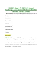 PSYC 101 Exam 4 V3 &vert; PSYC 101 General &NewLine;Psychology &vert; Actual Q&A with Rationale &lpar;PSYC101 &NewLine;Exam 4&rpar; &vert; Portage Learning