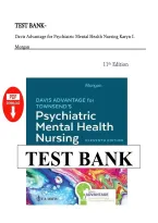 Test Bank For Davis Advantage for Townsend&rsquo;s Essentials of Psychiatric Mental Health Nursing 9th Edition by Karyn Morgan&comma; All Chapters 1 to 32&comma; Verified Newest Version &lpar;1&rpar;&period;pdf&NewLine;