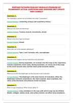 PORTAGE PATHOPHYSIOLOGY MODULE 5 PROBLEM SET&NewLine;PULMONARY ACTUAL QUESTIONS AND ANSWERS 2027 UPDATE&NewLine;100&percnt; CORRECT
