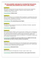 PSI LIFE&comma; ACCIDENT&comma; AND HEALTH UPDATED ACTUAL EXAM&NewLine;QUESTIONS AND CORRECT ANSWERS
