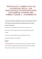 NR507 EXAM Bundle &vert; Update Questions with complete and Verified solutions&period;
