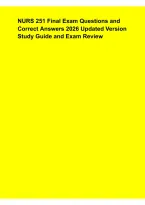 NURS 251 Final Exam Questions and Answers 2026 &ndash; Updated Nursing Study Guide&comma; Comprehensive Exam Review & Practice Preparation