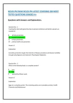 NCLEX-PN Exam &vert; 200 Most Tested Practice Questions & Answers &vert; Latest Study Guide 2026&sol;2027