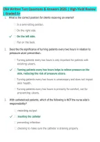 CNA Written Test Questions & Answers 2026 &vert; 184 High-Yield Review &vert; Graded A&plus;