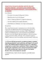 NR 605 FINAL EXAM PSYCHIATRIC MENTAL HEALTH &NewLine;LIFESPAN 2026&sol;2027 &ndash; QUESTIONS AND ANSWERS &vert; 100&percnt; &NewLine;VERIFIED &vert; DETAILED RATIONALES &ndash; PASS GUARANTEED &ndash; &NewLine;A&plus; GRADED