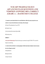 NUR 2407 EXAM Bundle &vert; Update Questions with complete and Verified solutions&period;