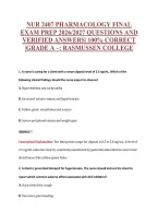 NUR 2407 EXAM Bundle &vert; Update Questions with complete and Verified solutions&period;