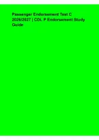 Passenger Endorsement Test C 2026&ndash;2027 &ndash; CDL P Endorsement Study Guide&comma; Practice Questions & Exam Review