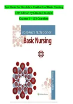 Test Bank &ndash; Rosdahl's Textbook of Basic Nursing&comma; 12th Edition &vert; Caroline Rosdahl &vert; Chapters 1&ndash;103 Complete &vert; Fundamentals of Nursing &vert; NCLEX RN&sol;PN 2025 Updated&NewLine;