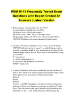 WGU D115 Frequently Tested Exam &NewLine;Questions with Expert Graded A&plus; &NewLine;Answers &vert; Latest Version
