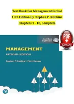 Test Bank for Management 15th Edition by Stephen P&period; Robbins &ndash; Chapters 1&ndash;18