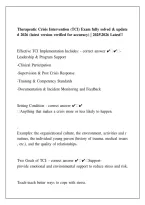 Therapeutic Crisis Intervention &lpar;TCI&rpar; Exam fully solved & updated 2026 &lpar;latest version verified for accuracy&rpar;