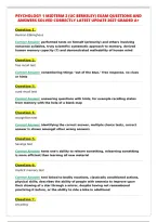 PSYCHOLOGY 1 MIDTERM 2 &lpar;UC BERKELEY&rpar; EXAM QUESTIONS AND&NewLine;ANSWERS SOLVED CORRECTLY LATEST UPDATE 2027 GRADED A&plus;