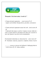 Therapeutic Crisis Intervention Cornell Edition 7 &vert; TCI Study Guide &vert; 2026