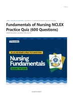 Fundamentals of Nursing NCLEX Practice Quiz &ndash; 600 Questions and Answers