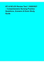 ATI & NCLEX Review Test 1 2026&ndash;2027 &ndash; Comprehensive Nursing Practice Questions&comma; Study Guide & Exam Preparation