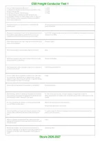 CSX Freight Conductor Test 1 &vert; Practice Questions & Answers PDF &vert; Complete Railroad Conductor Exam Prep &vert; Graded A&plus;&vert; 2026&ndash;2027