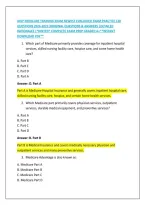 AHIP MEDICARE TRAINING EXAM NEWEST EVALUATED EXAM PRACTICE 120 &NewLine;QUESTIONS 2026-2027&vert;ORIGINAL QUESTIONS & ANSWERS &vert;DETAILED &NewLine;RATIONALES &vert;&ast;HINTED&ast; COMPLETE EXAM PREP GRADED A&plus;&ast;&ast;INSTANT &NewLine;DOWNLOAD PDF&ast;&ast; 