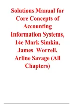 Core Concepts of Accounting Information Systems 14th Edition Simkin&comma; Worrell & Savage Test Bank