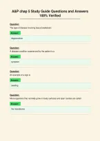 A&P chap 5 Study Guide Questions and Answers&NewLine;100&percnt; Verified
