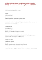 ETS Major Field Test &lpar;Practice Test&rpar;&colon; Bachelor's Degree in Business EXAM Questions & Answers &vert; Latest Already Graded A&plus; UPDATE 2026&NewLine;