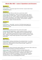 Blood &lpar;Bio 202&rpar; - exam 2 Questions and Answers
