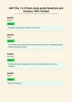 A&P Chp 1 & 2 Exam study guide Questions and&NewLine;Answers 100&percnt; Verified
