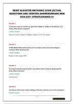 NEIEP ELEVATOR MECHANIC EXAM &vert;ACTUAL QUESTIONS AND VERIFIED ANSWERS&vert;BRAND NEW 2026-2027 UPDATE&vert;GRADED A&plus;