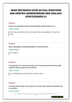 NEIEP MECHANICS EXAM &vert;ACTUAL QUESTIONS AND VERIFIED ANSWERS&vert;BRAND NEW 2026-2027 UPDATE&vert;GRADED A&plus;