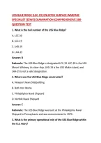 USS BLUE RIDGE &lpar;LCC-19&rpar; ENLISTED SURFACE WARFARE SPECIALIST &lpar;ESWS&rpar; EXAMINATION COMPREHENSIVE 200-QUESTION TEST