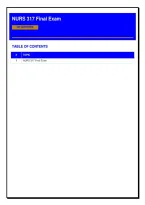 NURS 317 Final Exam 2026&sol;2027 &vert; 250 Practice Questions & Answers with Rationales &vert; Graded A&plus; &vert; New Update