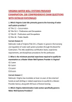 VIRGINIA WATER WELL SYSTEMS PROVIDER EXAMINATION&colon; 200 COMPREHENSIVE EXAM QUESTIONS WITH DETAILED RATIONALES