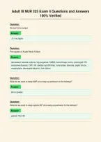 Adult III NUR 325 Exam 4 Questions and Answers&NewLine;100&percnt; Verified