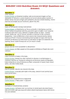 BIOLOGY 1322-Nutrition-Exam &num;2-WCJC Questions and&NewLine;Answers