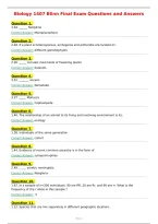 Biology 1407 Blinn Final Exam Questions and Answers