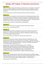 Biology 1407 Chapter 27 Questions and Answers
