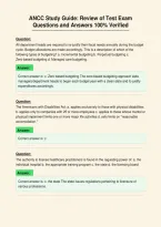 ANCC Study Guide&colon; Review of Test Exam&NewLine;Questions and Answers 100&percnt; Verified