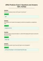 APEA Predictor Exam 3 Questions and Answers&NewLine;100&percnt; Verified