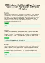 APEA Predictor &ndash; Final Week 2026 &vert; Verified Nurse&NewLine;Practitioner Exam Prep Questions and Answers&NewLine;100&percnt; Verified