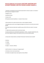 Arkansas Applicator test questions 2026 EXAM&comma; QUESTIONS WITH ACCURATE ANSWERS &vert; MULTIPLE CHOICES &vert;ALREADY GRADED A&plus;