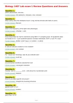 Biology 1407 Lab exam 1 Review Questions and Answers