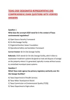 TEXAS OSSF DESIGNATED REPRESENTATIVE &lpar;DR&rpar; COMPREHENSIVE EXAM QUESTIONS WITH VERIFIED ANSWERS