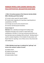 WORKDAY PAYROLL DATA LOADING SERVICES &lpar;WD-PDLS&rpar; CERTIFICATION&colon; 200-QUESTION EXAM BANK