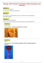 Biology 1407 Practical 3 &lpar;Tarleton State&rpar; Questions and&NewLine;Answers