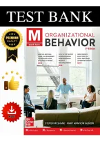 Test Bank &mdash; Organizational Behavior&comma; 5th Edition &lpar;McShane&comma; Von Glinow&comma; 2021&rpar; &vert; All Chapters 1-14 Covered&NewLine;